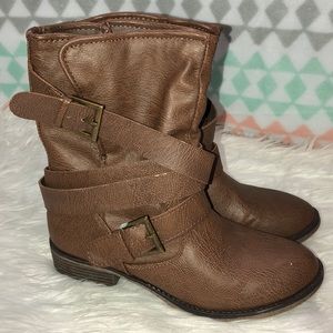 Brown Buckled Boots - Mossimo Supply Co. 7 1/2